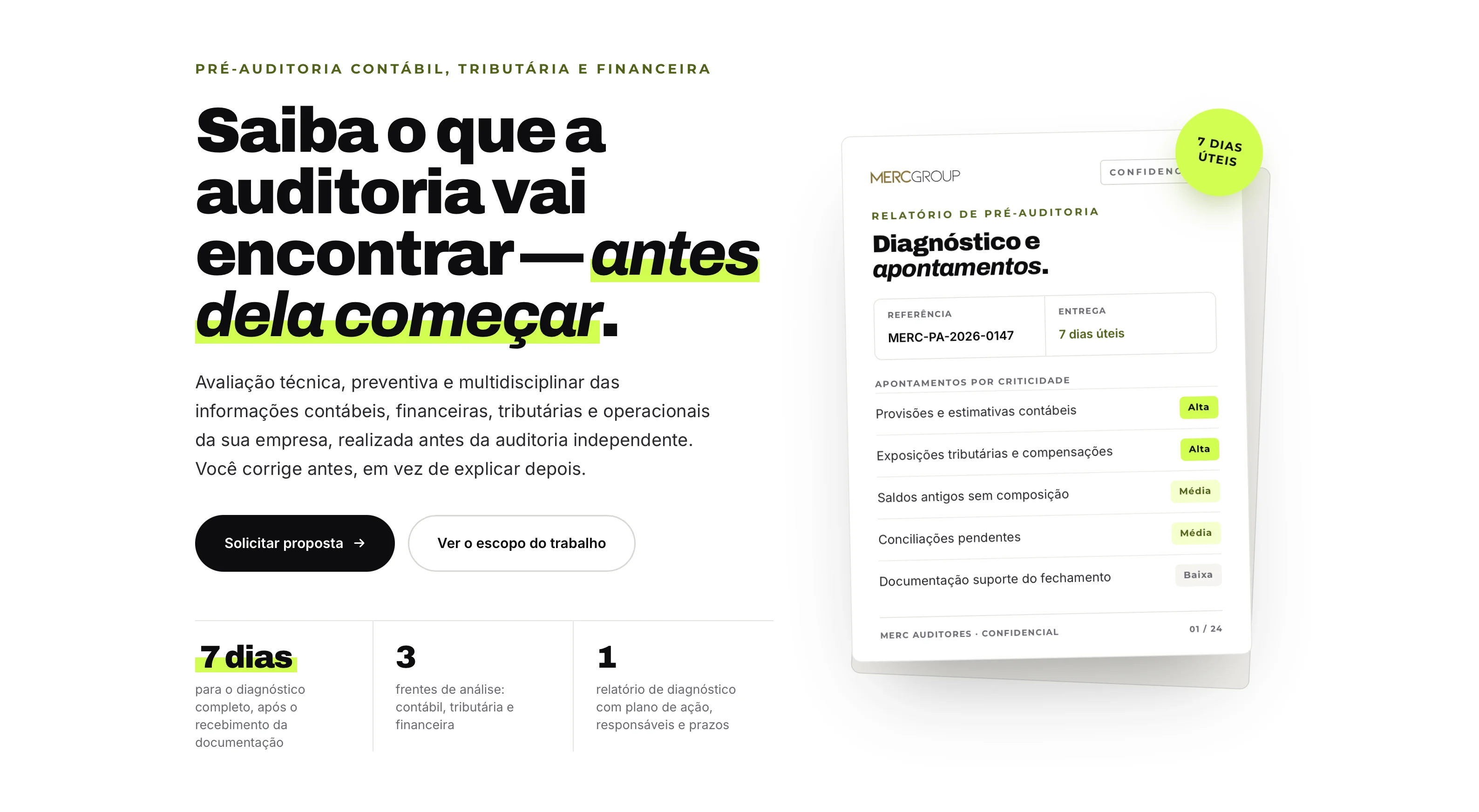 MERC Pré-Auditoria